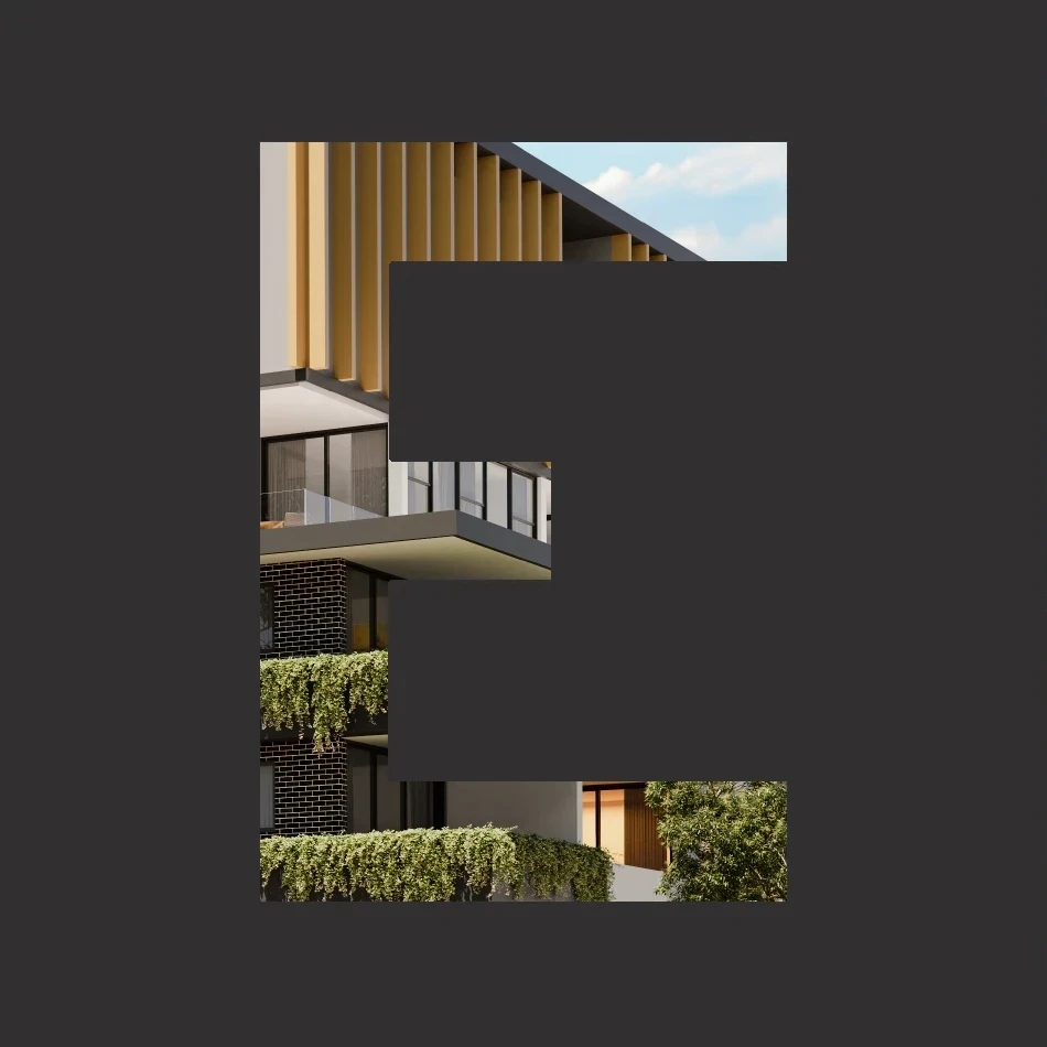 Evolve Monogram with property render in the background